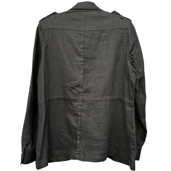 Monoprix Autre Ton Linen Utility Jacket Black Women’s 40 (M) - Picture 3 of 7